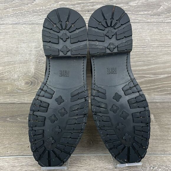 Frye Julie Women’s Sz 9B Black Leather Hi Top Lace Up Lug Almond Toe Combat Boot - Picture 7 of 12